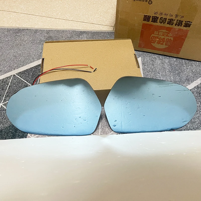 

2PCS Blue Mirror Glass Heated LED Turn Signal Lights Wide Angle Glare Proof for Audi A6 C7 2012-2018 Side Mirror Indicator