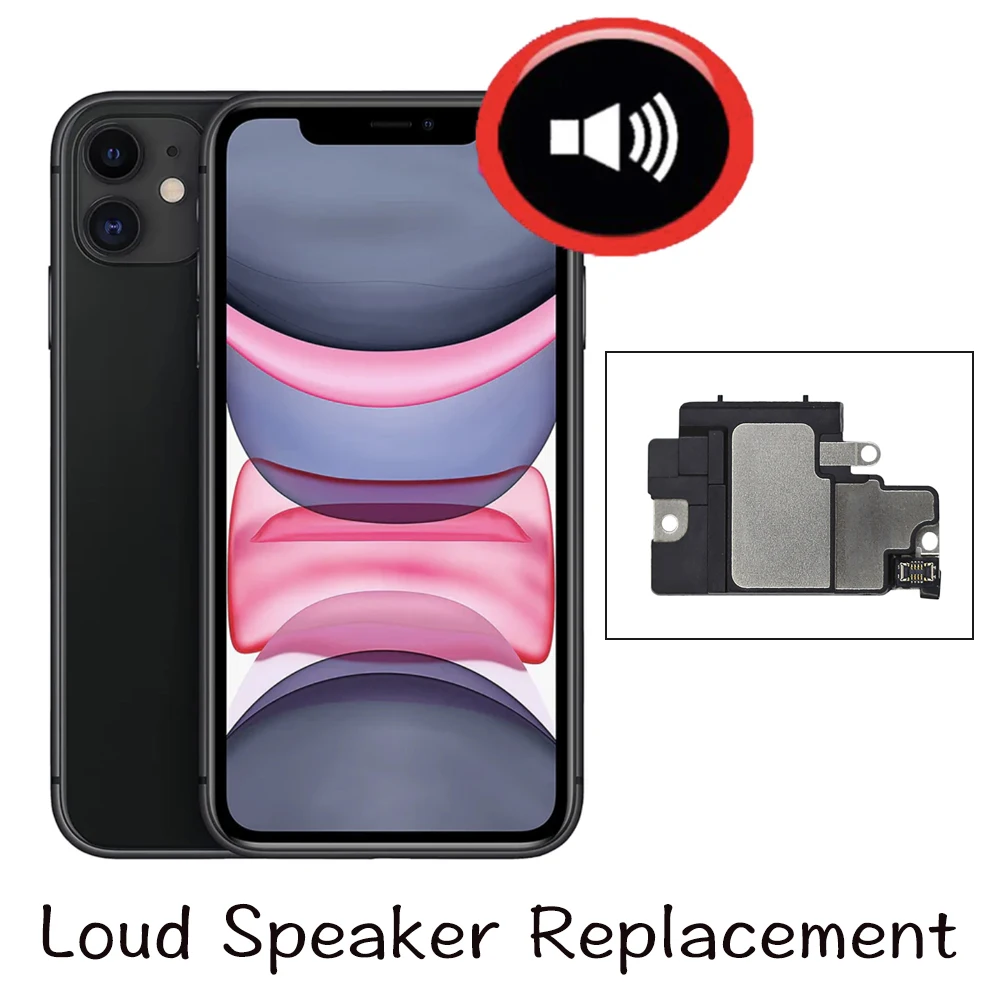 Loud Speaker For iPhone X XR Xs Max 11 Pro Max Bottom LoudSpeaker Buzzer Ringer Antenna Assembly Repair Replacement Parts