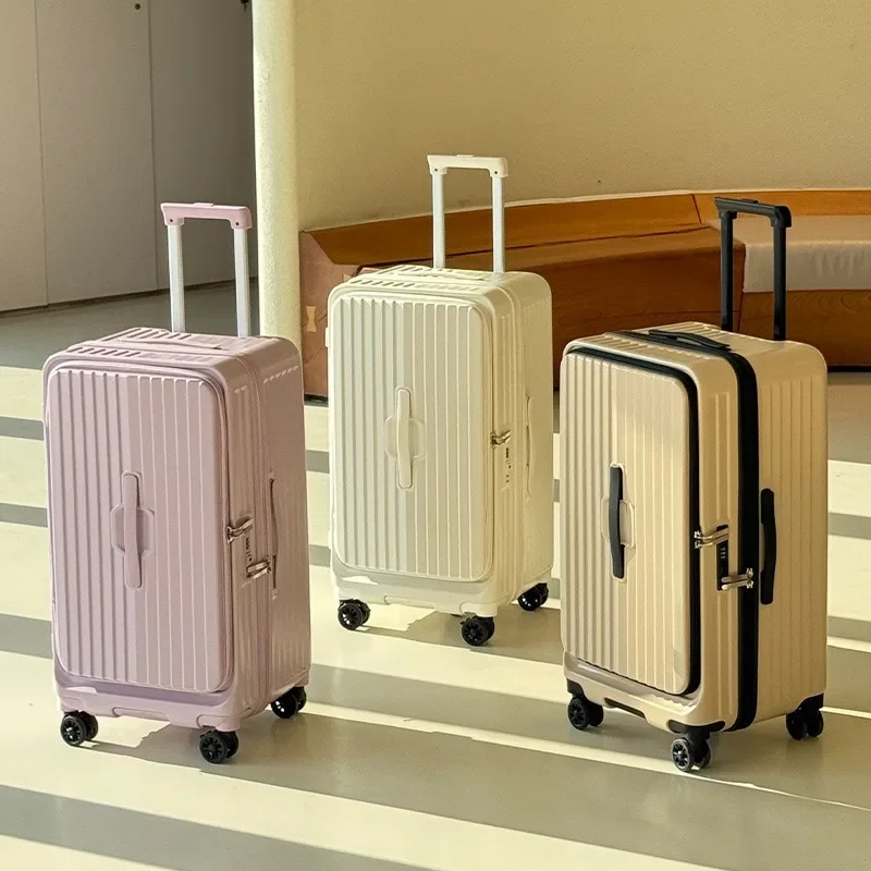 Side open lid deep warehouse large capacity suitcase