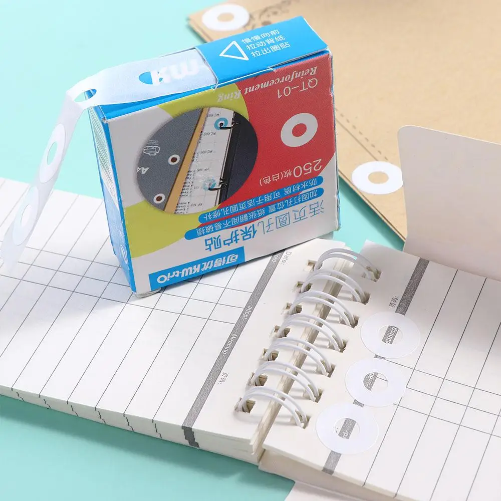 15mm Self Adhesive Reinforcement Ring Round Stickers Binding Paper Sticker Hole Punch Protector Hole Reinforcement Labels