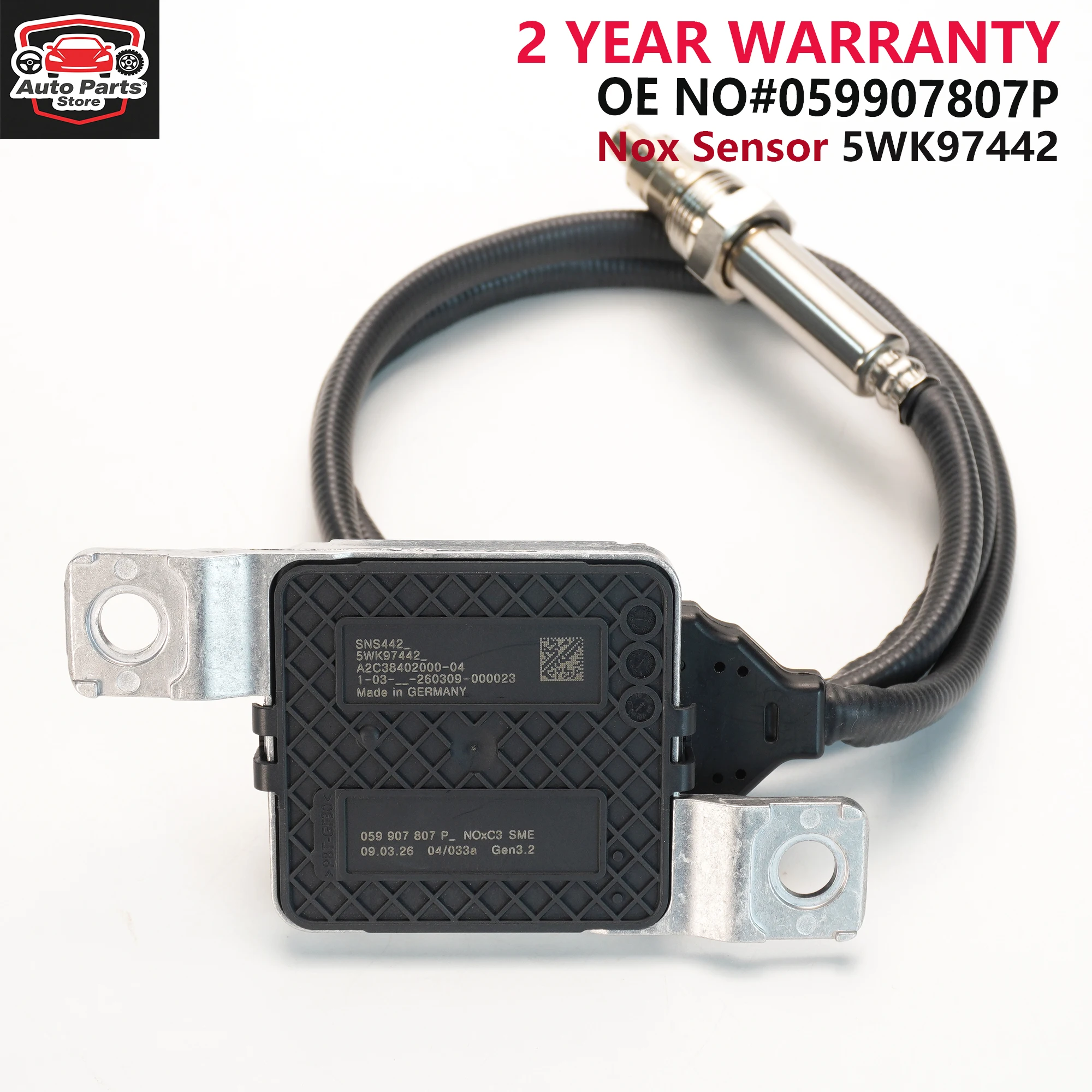 

8K0907807P 059907807P 5WK97442A Nitrogen Oxide Nox Sensor For VW Amarok 2017-2024 3.0 TDI