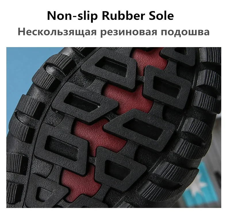 New Winter Men Snow Boots Fur Plush Warm Men Ankle Boots Plus Size Waterproof Men Boots Outdoor Non-Slip Hiking Boots Work Shoes