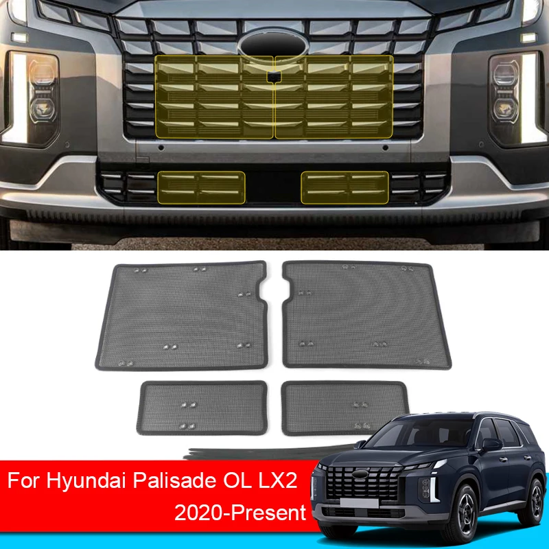 

Car Insect-proof Air Inlet Protection Cover Airin Insert Net Vent Racing Grill Filter For Hyundai Palisade OL LX2 2020-2025