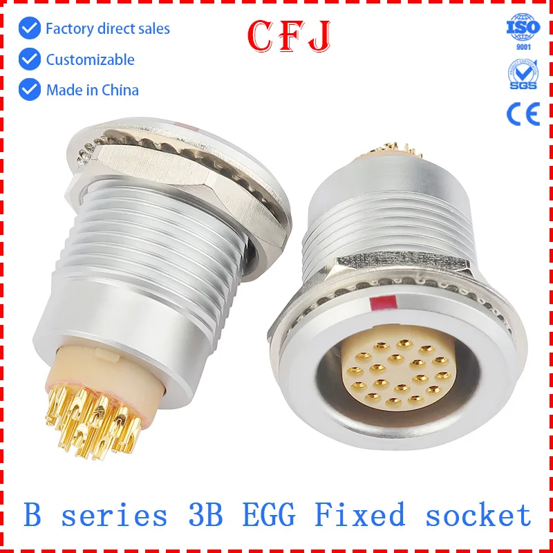 CFJ EGG.3B.302.303.304.305.306.307.308.310.312.314.316.318.320.322.324.326 CLL Metal connector for internal fixed socket