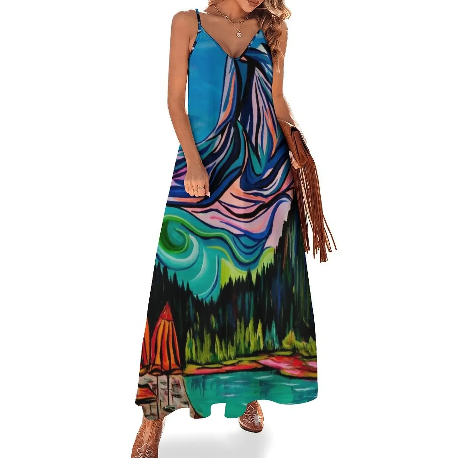 

Emerald Lake Escape Canadian Rockies Sleeveless Dress luxury evening dresses 2025 Summer skirt Summer dresses for women Dress