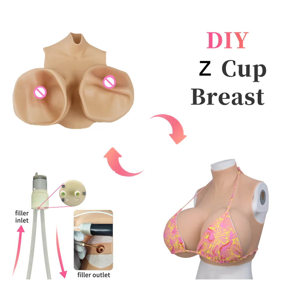 

Diy Inflatable Silicone Z Cup Size Boobs Best Selling Fake Breast Forms Man To Woman Crossdressing Transvestite Drag Queen