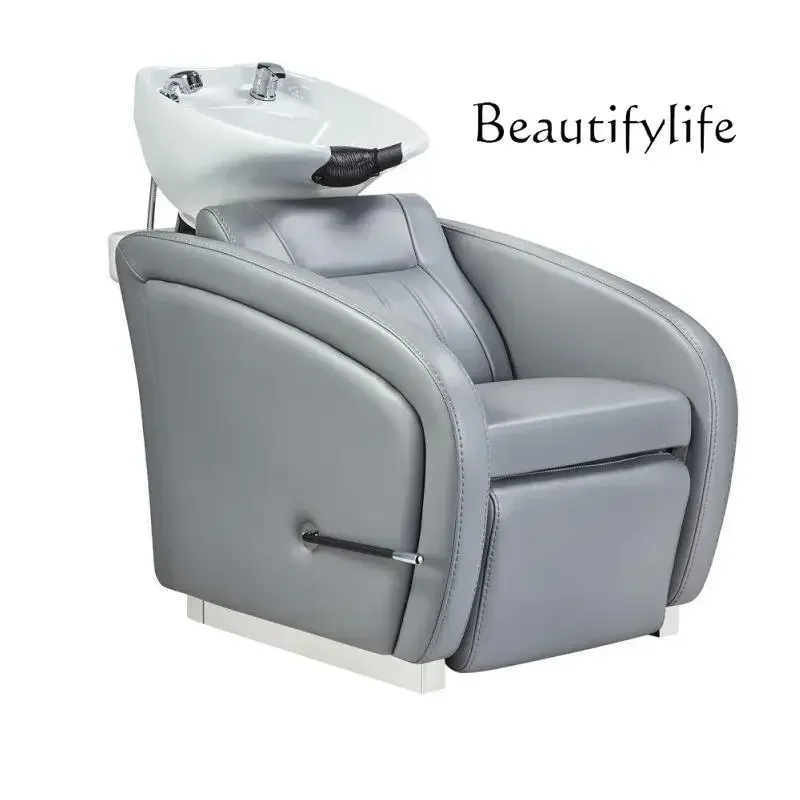 New Shampoo Chair Beauty Hairdressing Adjustable Flushing Bed Cross-Border Hair Salon Massage Couch Wholesale