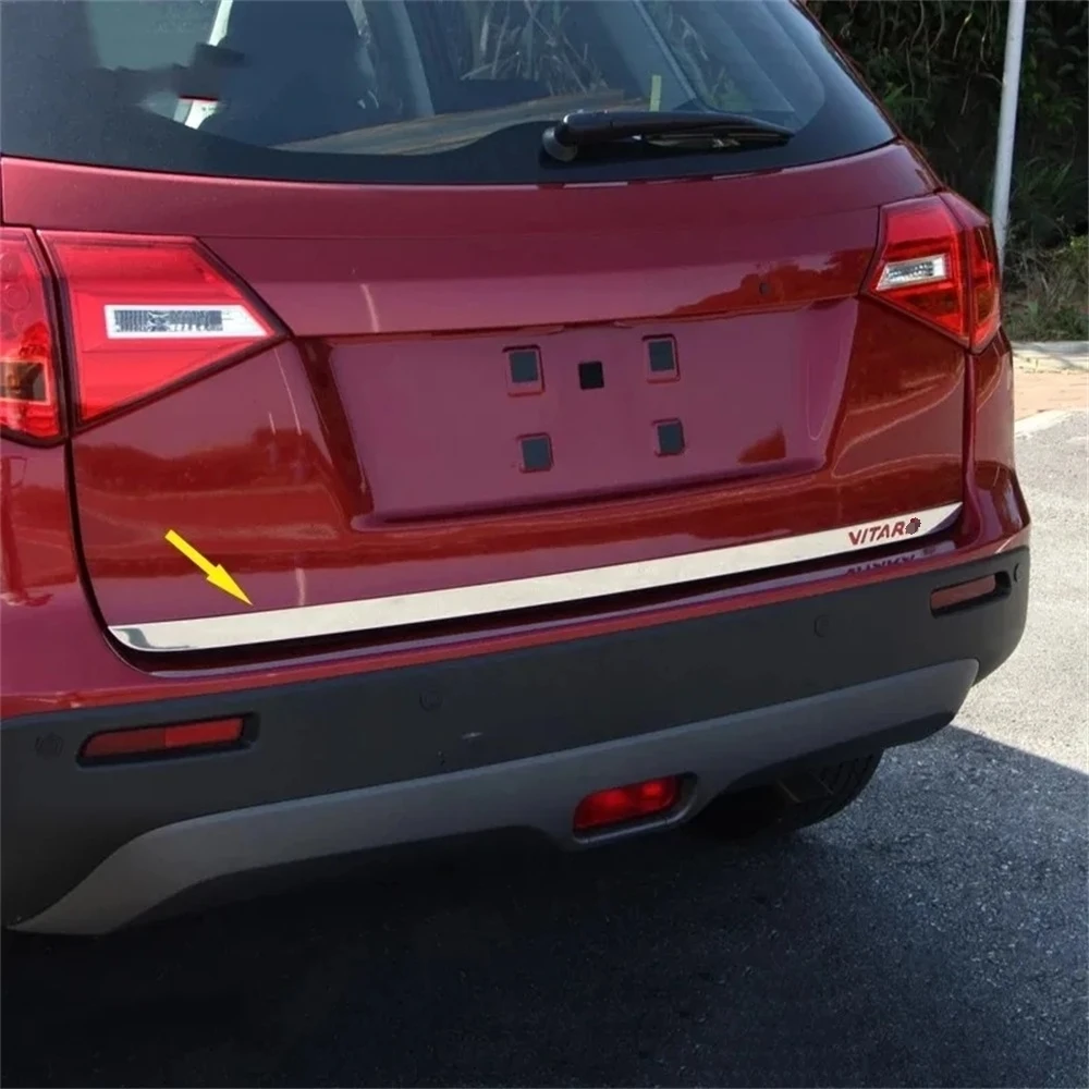 

For Suzuki Vitara Escudo 2015 - 2019 2020 2021 2022 Car Trunk Protection 3d Sticker Tailgate Decorative Strip Auto Parts Styling