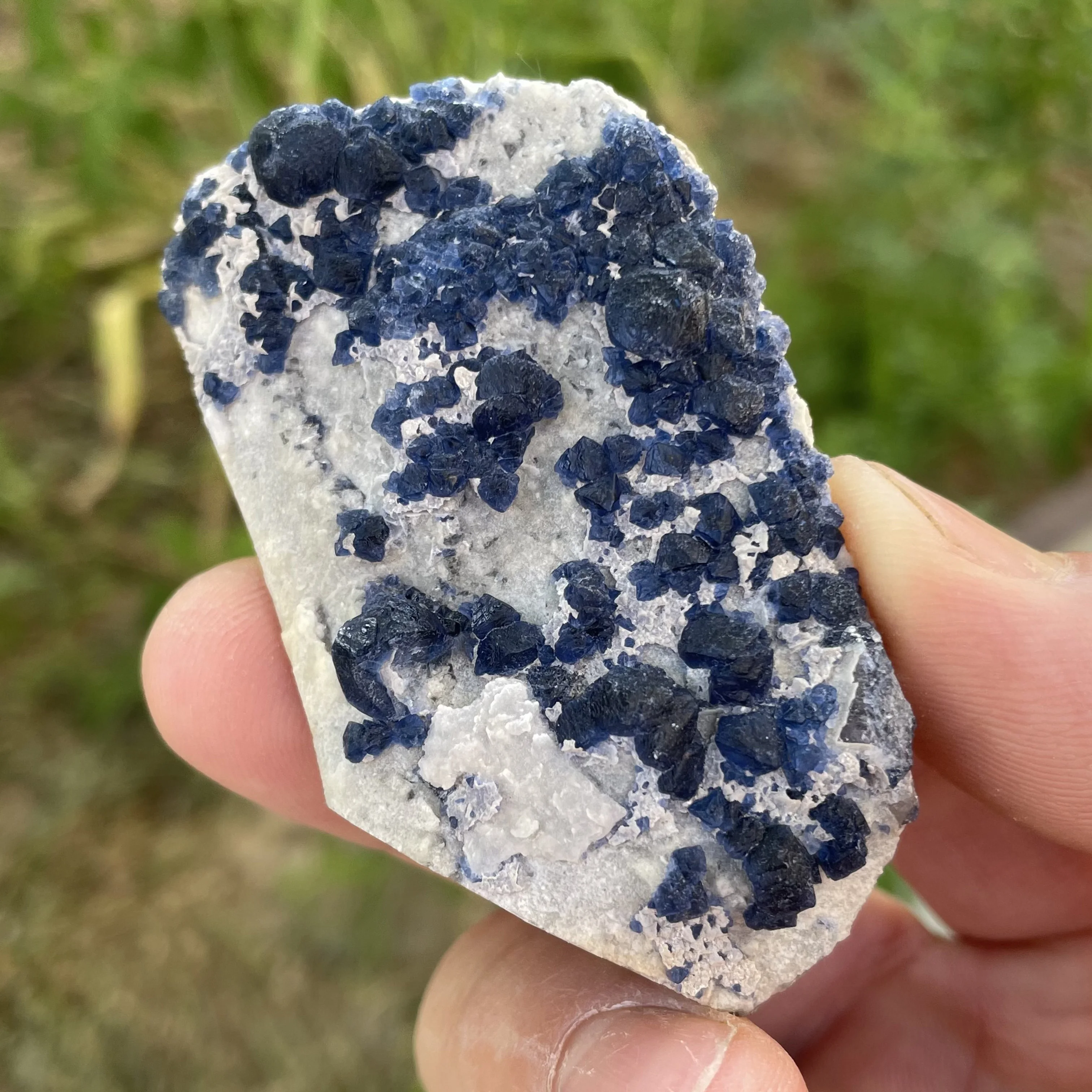 Natural Inner Mongolia Blue Fluorite Mineral Specimen Crystal Quartz Cluster Healing Stone Home Decor B1-21