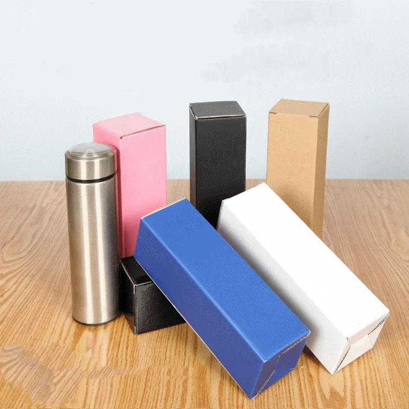 20pcs Extra Long Black Paper Box Thicken Umbrella Thermos Cup Packing Box For Gift Packaging Hard Paper