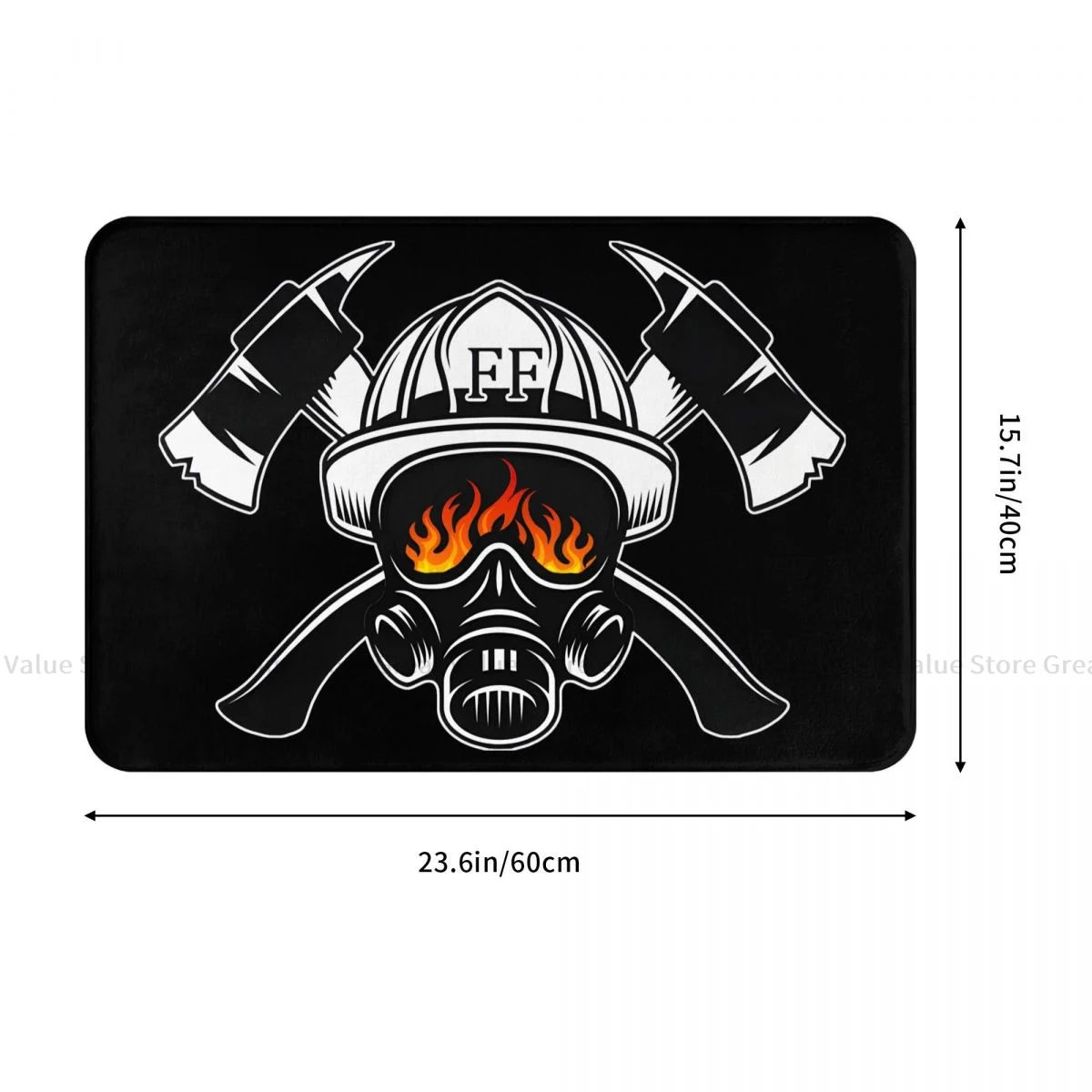 Fireman Fire Rescue Firefighter Bedroom Mat Fire Fighter Logo Doormat Kitchen Carpet Balcony Rug Home Decoration