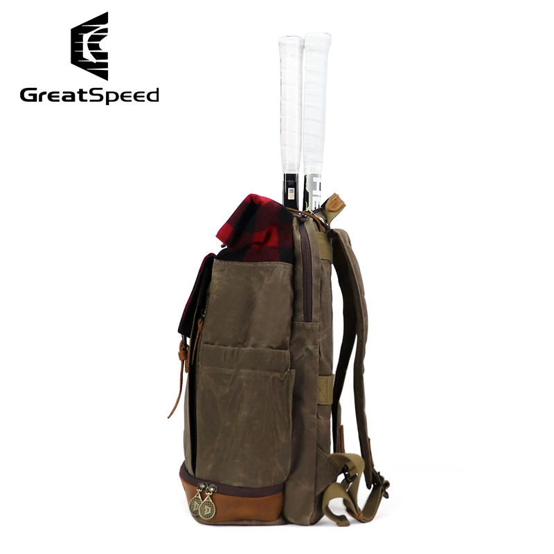 High Quality Tennis Racquet Backpack Portable Squash Padel Pickleball Tennis Bag Tenis Racket Bag Canvas Leather Sport Backpack