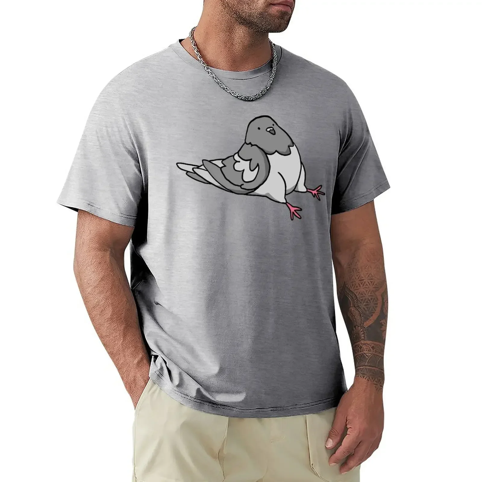 sitting pigeon T-Shirt custom shirt summer tops customs design your own t shirt men