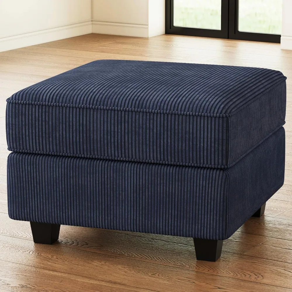 Upholstered Square Modular Storage Ottoman Module for Modular Sectional Sofa Storage Ottoman Foot Stool