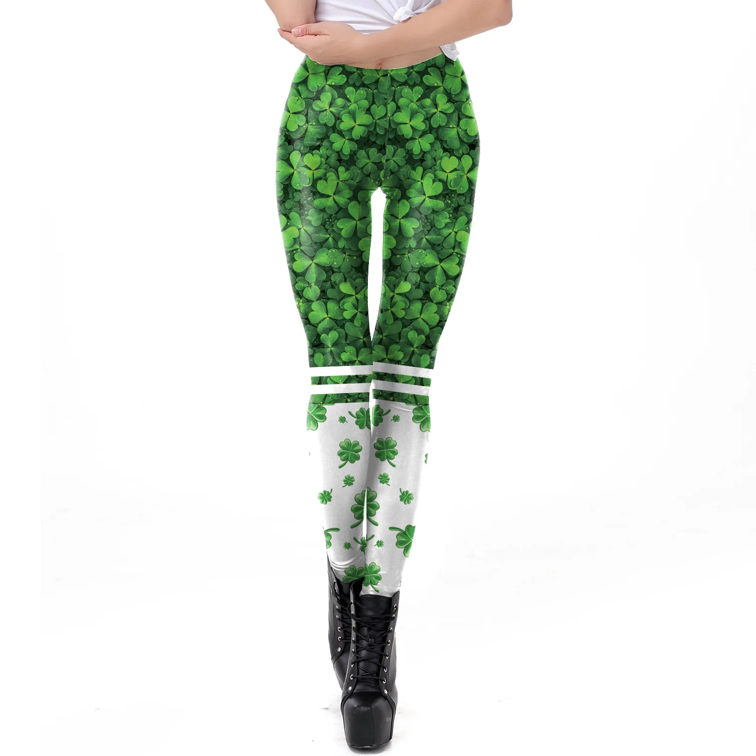 Nadanbao Irish Festival Holiday Party Funny Pants Women Digital Printing Sexy Trousers Female Elastic Tights Leggings