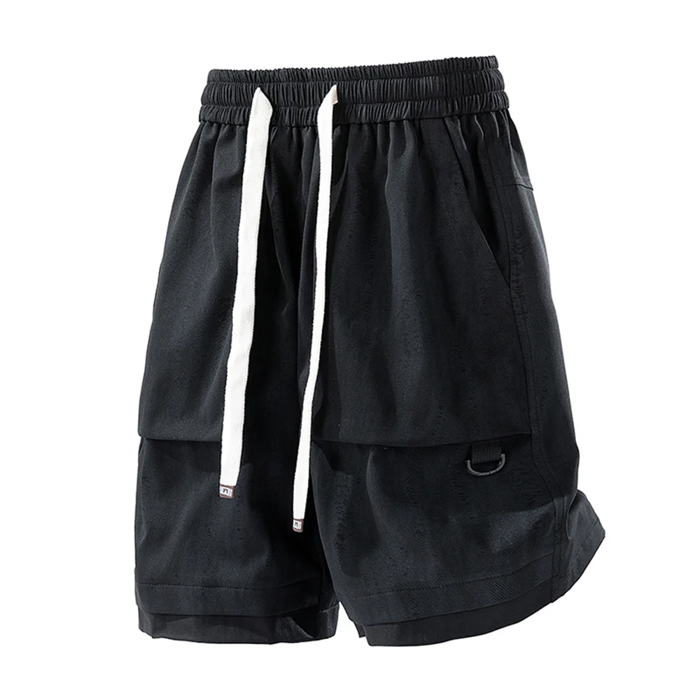 

2025 New style sports workwear shorts, men's summer thin quick-drying pants, men's solid color breathable sports capri pants