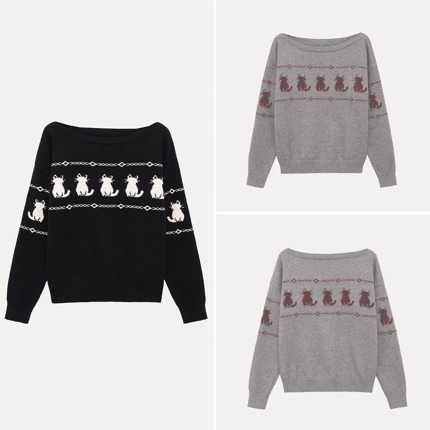 

Модный вязаный женский топ на одно плечо с узором, свободный крой, длинный рукав, для повседневной носки, зима, новинка