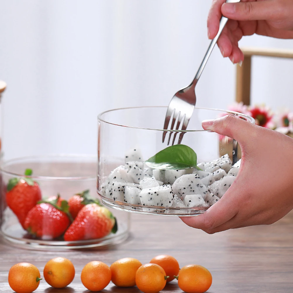 

Glass Fruit Bowls 3 Layer Stackable Jars Bamboo Lids Food Containers Salad Dessert Holders Kitchen Bathroom Jewelry ganizers