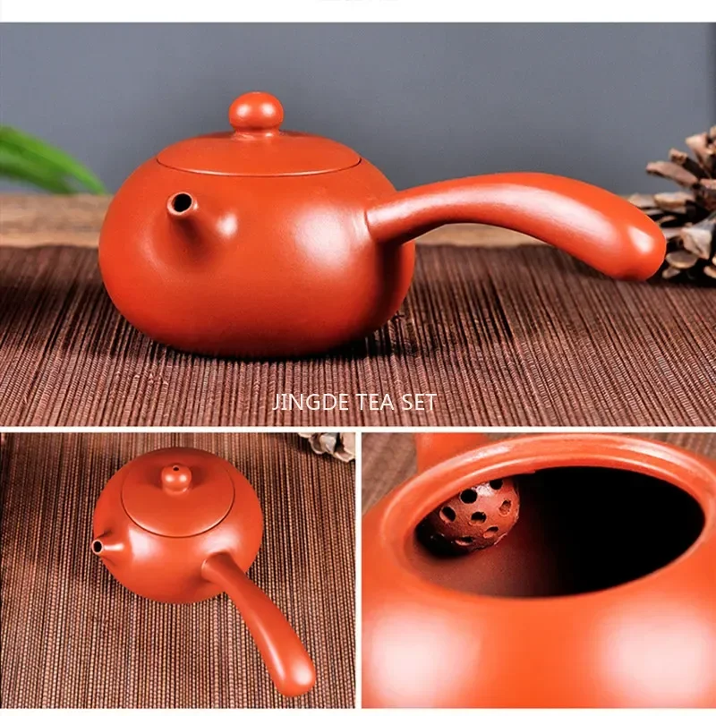 Chinese Tradition Zisha Filter Tea Pot Handmade Yixing Purple Clay Teapot Customized Boutique Beauty Tea Set Home Tea Infuser