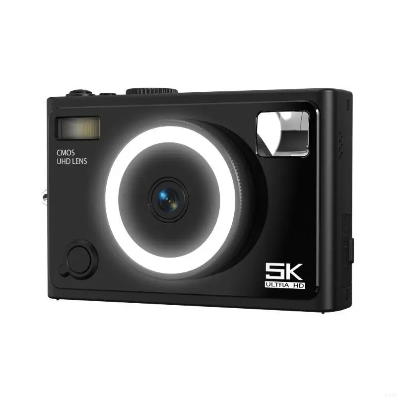 5K Digital Camera 64MP 2.8in Screen with Beauty Filter and 18X Zooming for Stunning Photos and Videos in Any Setting 634A