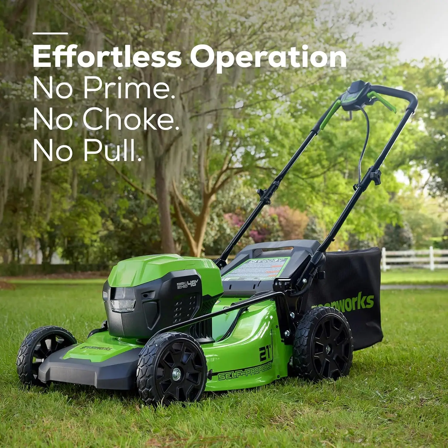 48V (2x24V) 21 Cordless Battery Self-Propelled Mower, 10 String Trimmer & 320 CFM Blower Combo Kit w/5.0Ah Batteries