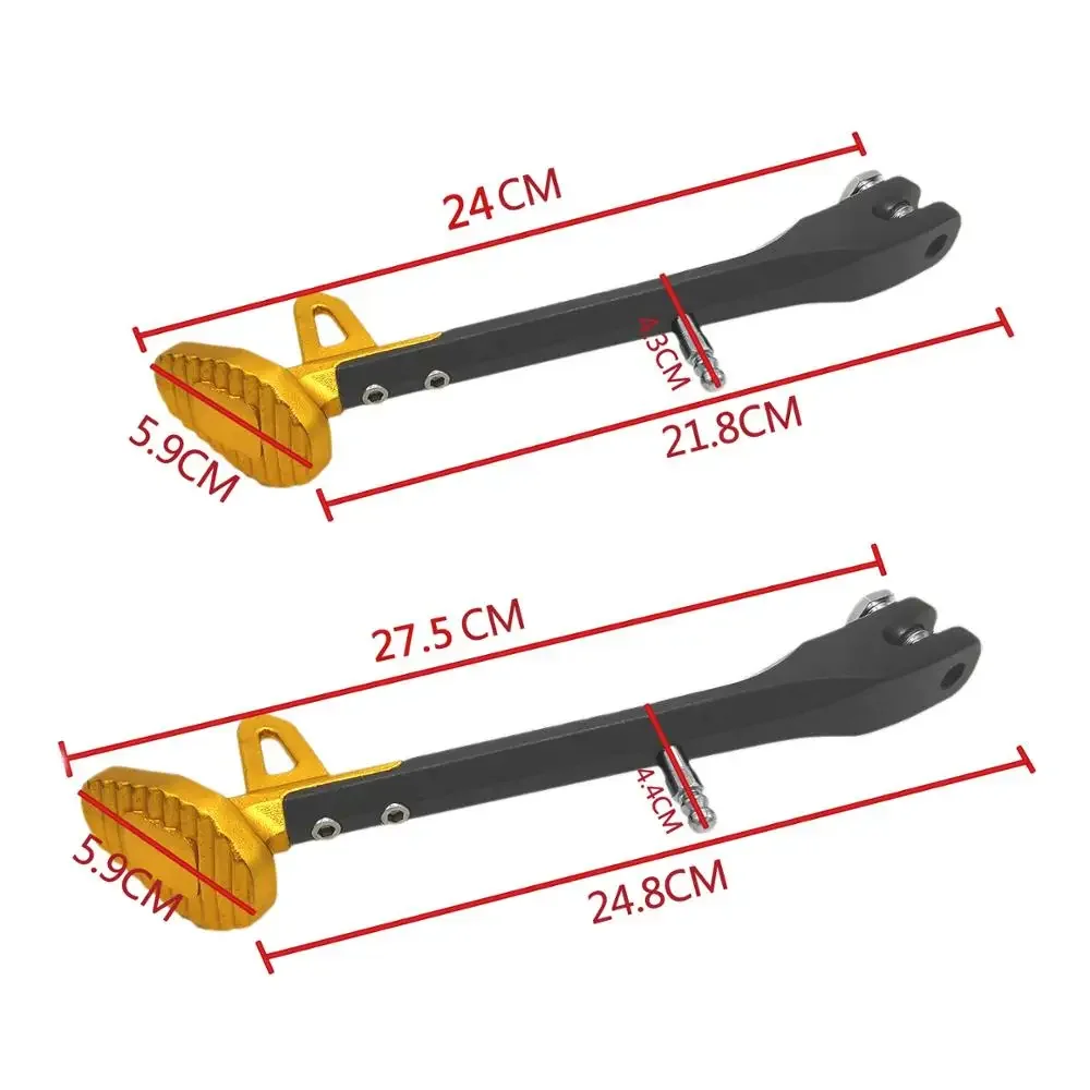 MotoLovee Motorcycle Parts Kickstands Motor Scooter Modified Tripod Foot Bracket CNC Aluminum Alloy Side Stands Footed Bracket