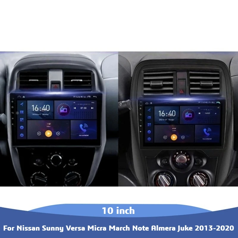 Para Nissan Sunny Versa Micra March Note Almera Juke 2013-2020 Radio automática navegación GPS Radio de coche navegación Carplay reproductor GPS