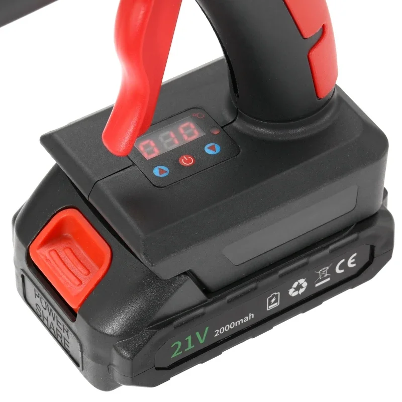 Pistola de pegamento con fusible caliente eléctrico de litio de 21V, pantalla Digital, Control de temperatura, pistola de pegamento con fusible caliente, herramienta de reparación de pistola de pegamento derretido