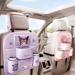 Kuromi Car Seat Back Storage Box Water Cup Holder Tissue Box Mobile Phone Holder Car Storage Bag Sanrio Car Accessories Gift