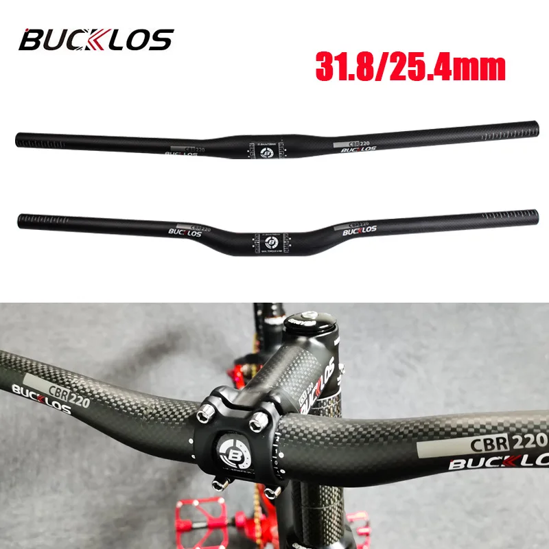 

Bucklos Mountain Bike Handlebars Carbon Fiber Aluminum Alloy Riser Flat Bar 25.4mm 31.8mm 660mm 720mm 760mm For Mountain Bikes