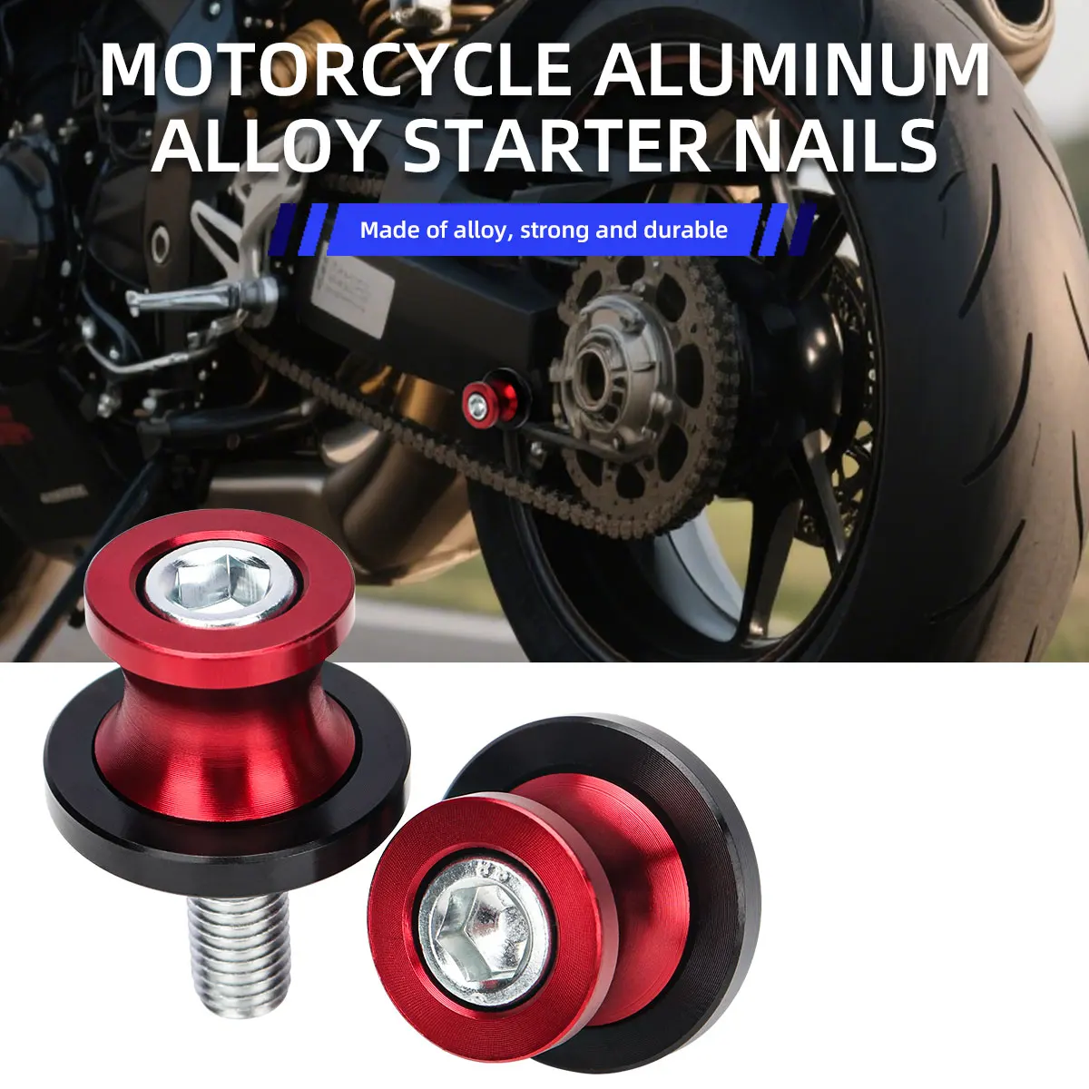 

1Pair 6/8/10mm Motorcycle Lifter Pegs Swingarm Spools Slider Stand Screws CNC Aluminum Fit For Honda Yamaha Suzuki Kawasaki