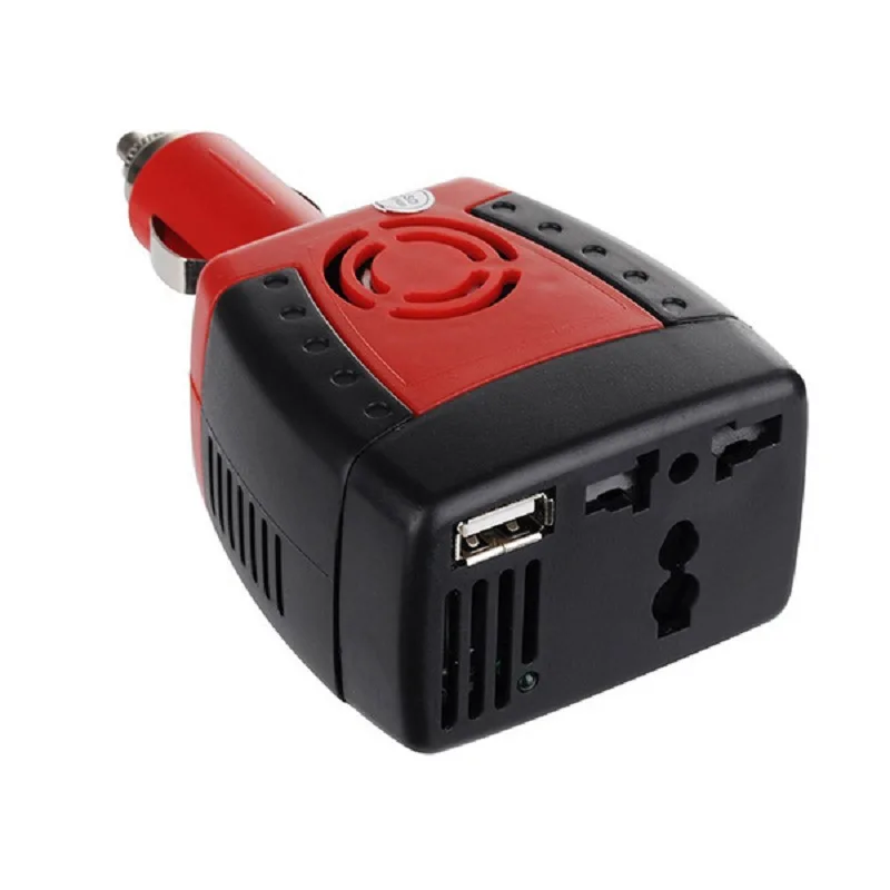 75W/150W 12V do AC 220V 110V samochodowa przetwornica napięcia wielofunkcyjna ładowarka samochodowa USB przenośny Auto konwerter napięcia Adapter