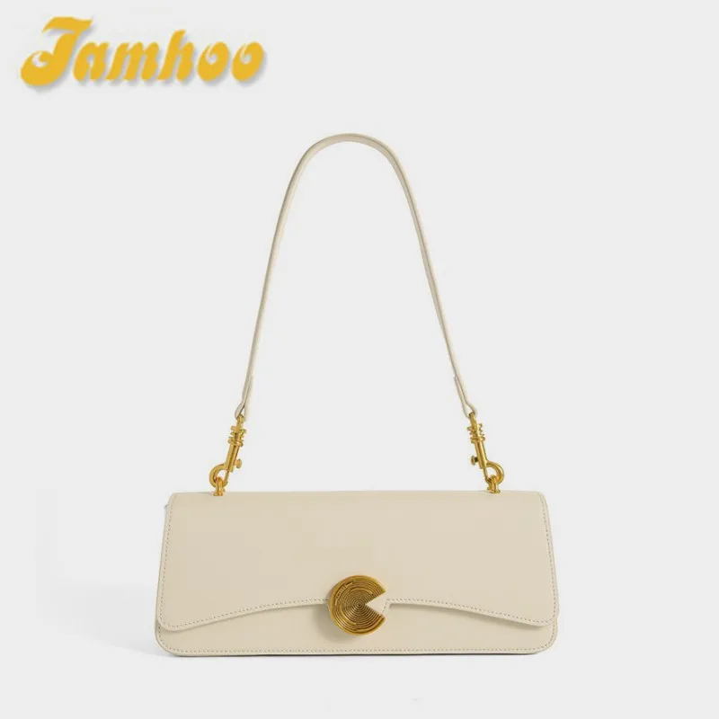 

Jamhoo New Autumn Leather One Shoulder Bag Women's Oblique Straddle Bag Advanced Hand held French Stick Bag Ladies Underarm Bag