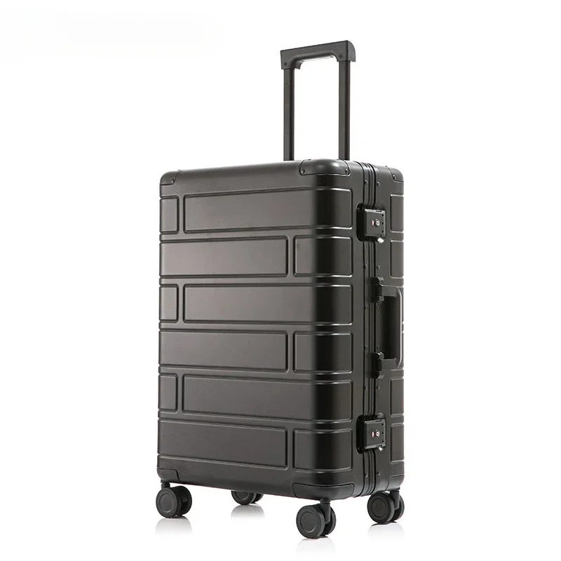 

Aluminum-Magnesium Alloy 20 Inch Boarding Rolling Luggage 24 28 inches Suitcase All Metal Men's And Women's Trolley Case