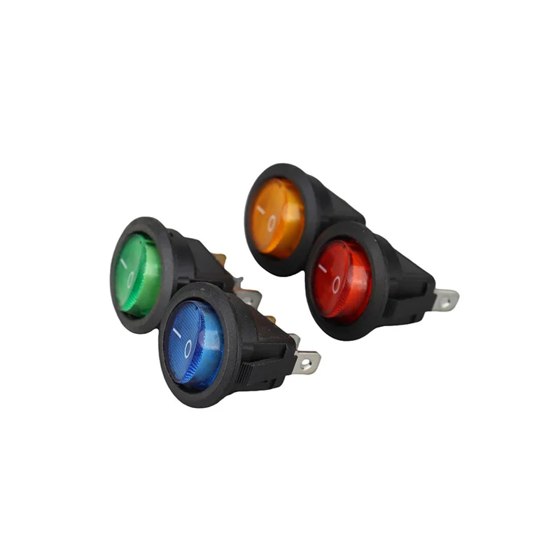 20mm KCD1 Led Switch 20A 12V Light Power Switch Car Button Lights ON/OFF 3pin Round Rocker Switch