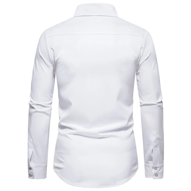 2023 neues Hemd Rose Stickerei Hemd lässig Langarm Slim Fit Mode Shirts Männer Kleidung Männer Shirt
