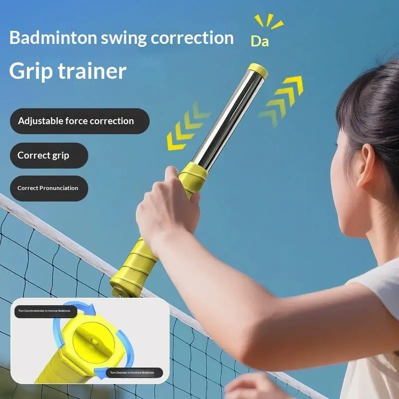 Badminton Swing Training Aid Non Slip Grip Posture Corrector for Beginners Boost Swing Speed & Correct Swing Form