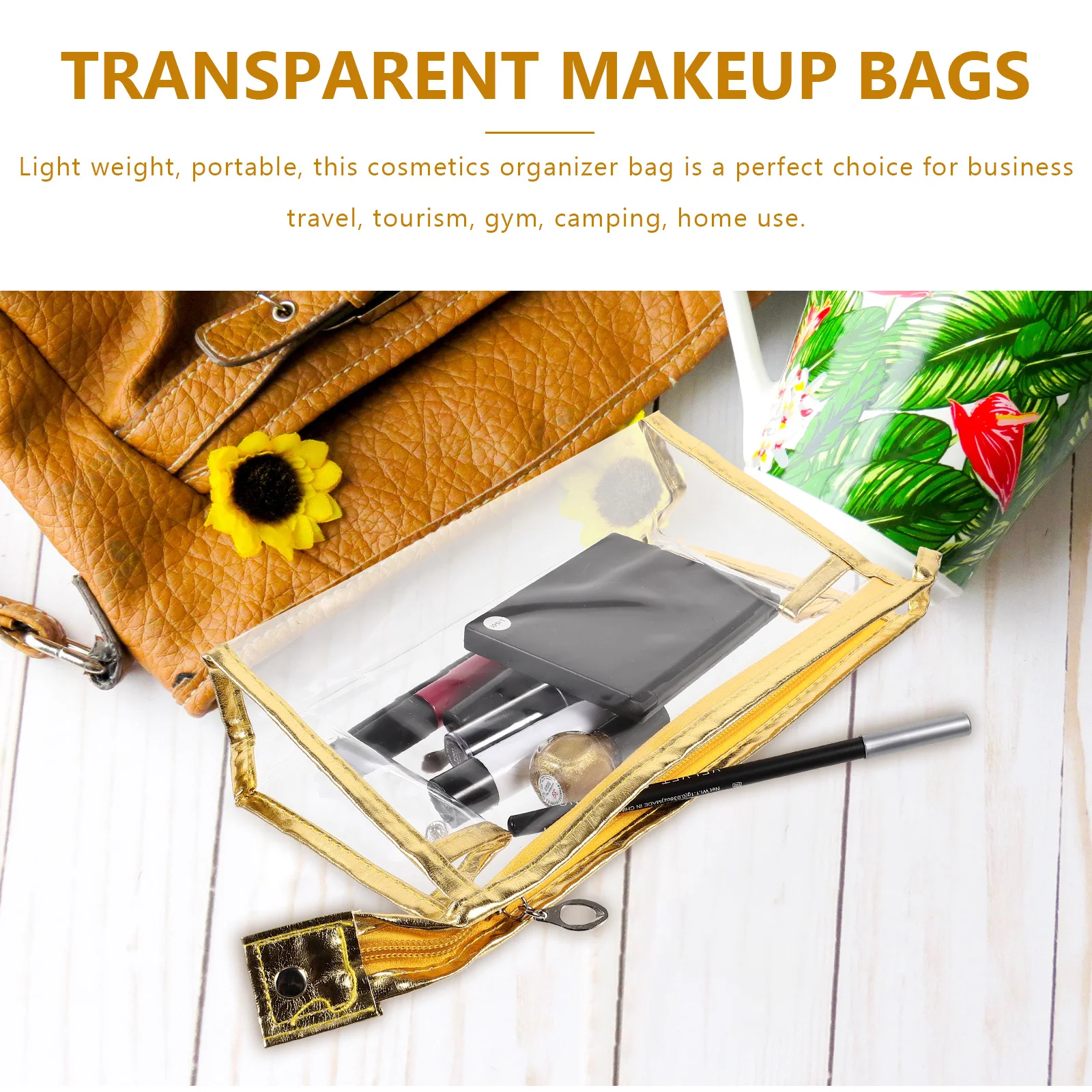 

4 Pcs Popularity Waterproof Bag Makeup Clear Organizer Pvc Travel Storage