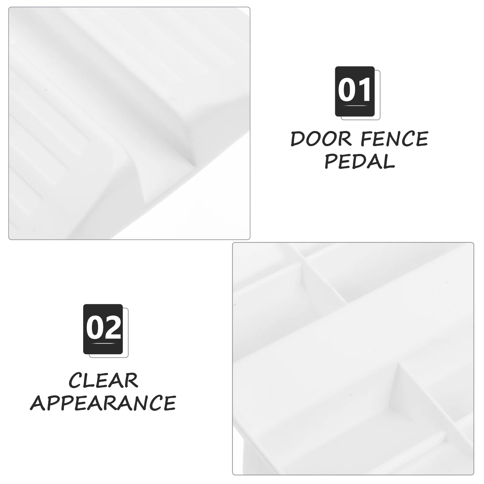 Acessórios de trilho de porta de segurança à prova de bebê rolha portão pontapé escadas plástico anti kick pedal não marcas de dente protege