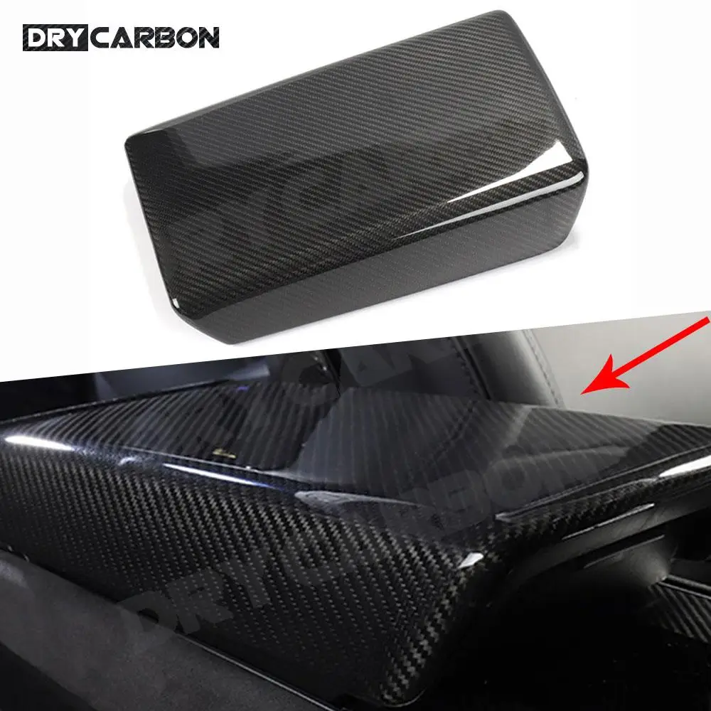 

Carbon Fiber Car Interior Trim for Tesla Model 3 Y 2018 2019 2020 2021 2022 Central Console Armrest Box Decorative Cover