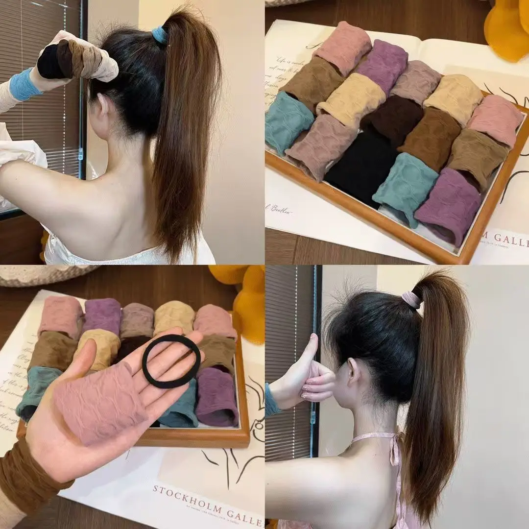 

Wide edge, Seamless Head rope, Hair loop, high-end hair, No Damage To hair, Rubber band, High Elastic Hair Rope For Women