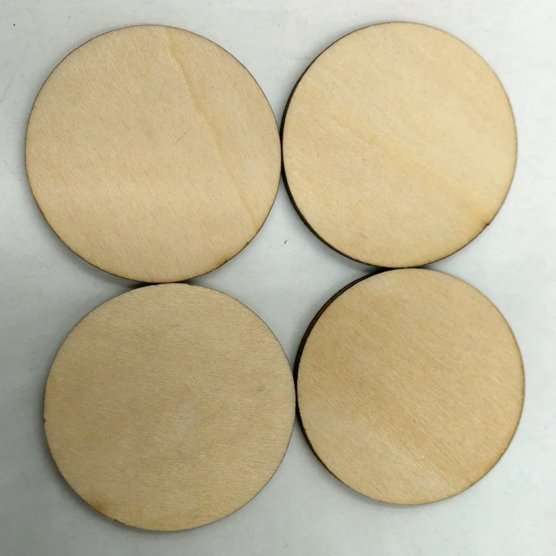 Accessoires faits à la main, patch rond en bois, copeaux de bois ronds décoratifs faits à la main, spécifications complètes, bricolage