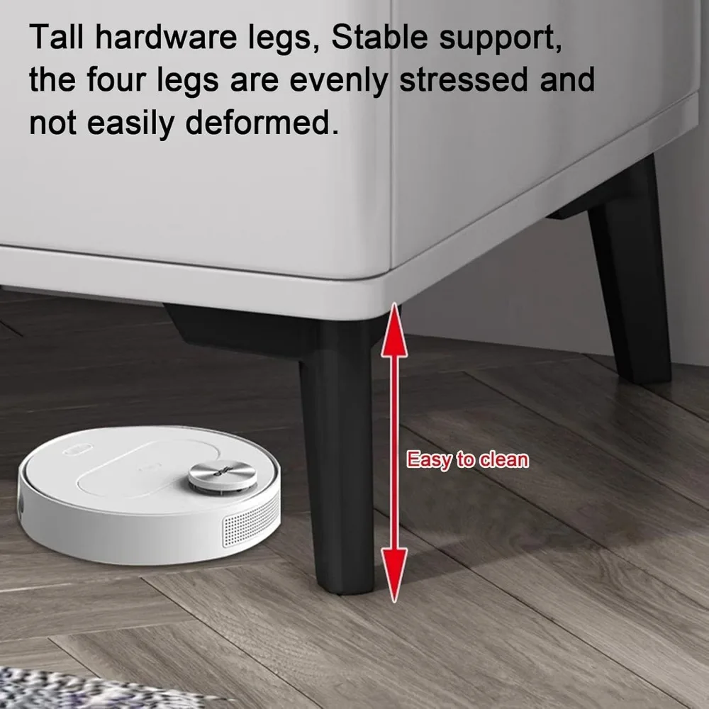 Meja Nakas Penyimpanan Ramping dengan Laci, Permukaan Batu Slate, Finishing Abu-abu Tua, Cocok untuk Kamar Tidur dan Ruang Tamu