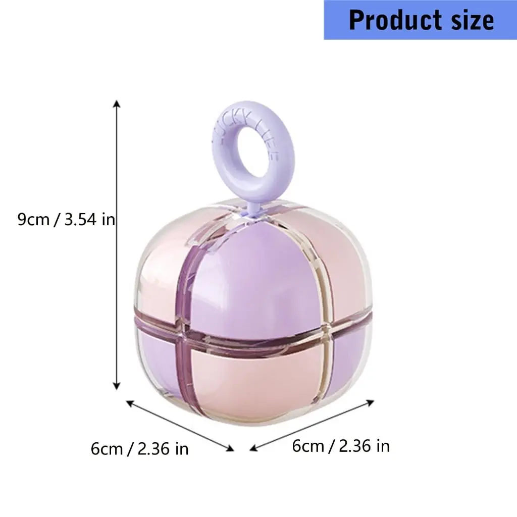 Pill Storage Box With 8 Compartments. Suitable for Weekly Use in a Travel Pocket. Easy to Clean and Portable Box
