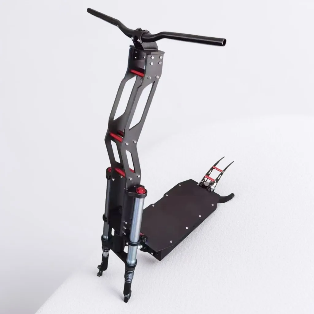 

11-дюймовая рама для электронных самокатов из алюминиевого сплава, корпус 60 В/72 В, комплект деталей для шасси с двумя двигателями, открытый размер 150 мм, рама для электрического скутера на заказ