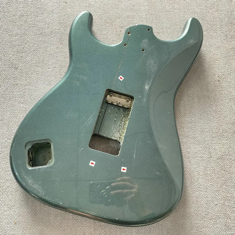 HB138 Wood Cracks and Paints Damages Floyd Rose Electric Guitar Body Unfinished Version HSH Pickups DIY Replace Guitar Parts