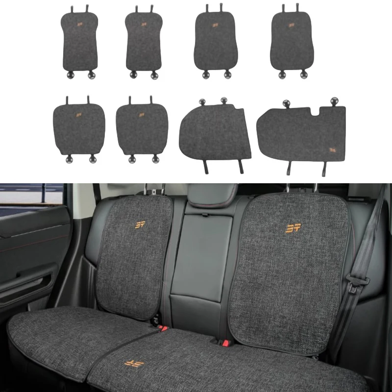 Car Ice Silk Seat Pad  Fit for JETOUR Traveler T2 2023-2024 Modified Half-pack Linen Breathable Seat Cushion Easy Installation