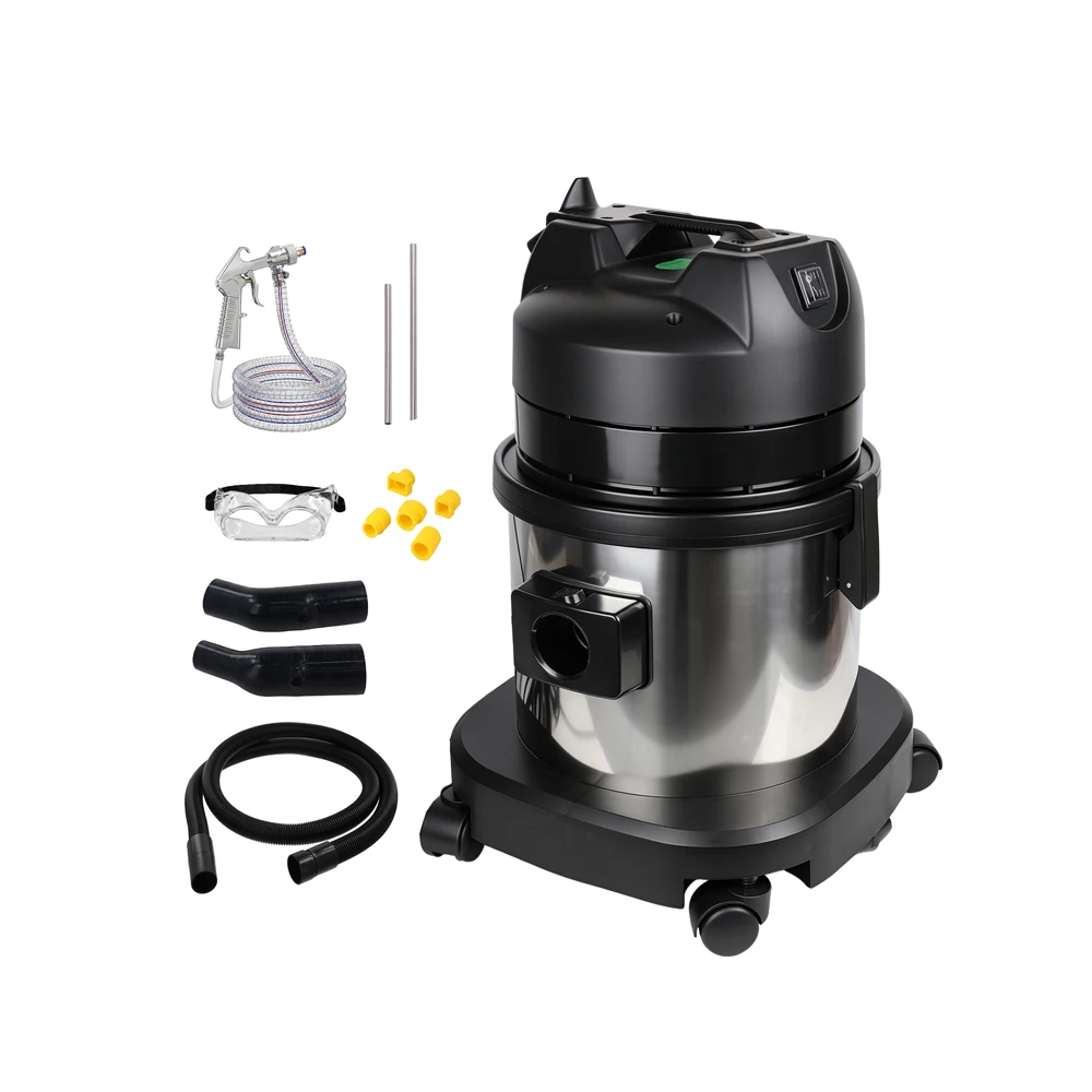 Podofo 15L 1500W Automotive Walnuss-Strahlmaschine, mobile Motor-Kohlenstoffablagerungsreinigung, Filtersystem, tragbares Ansaugventil- und Krümmer-Entkohlungssandstrahlgerät