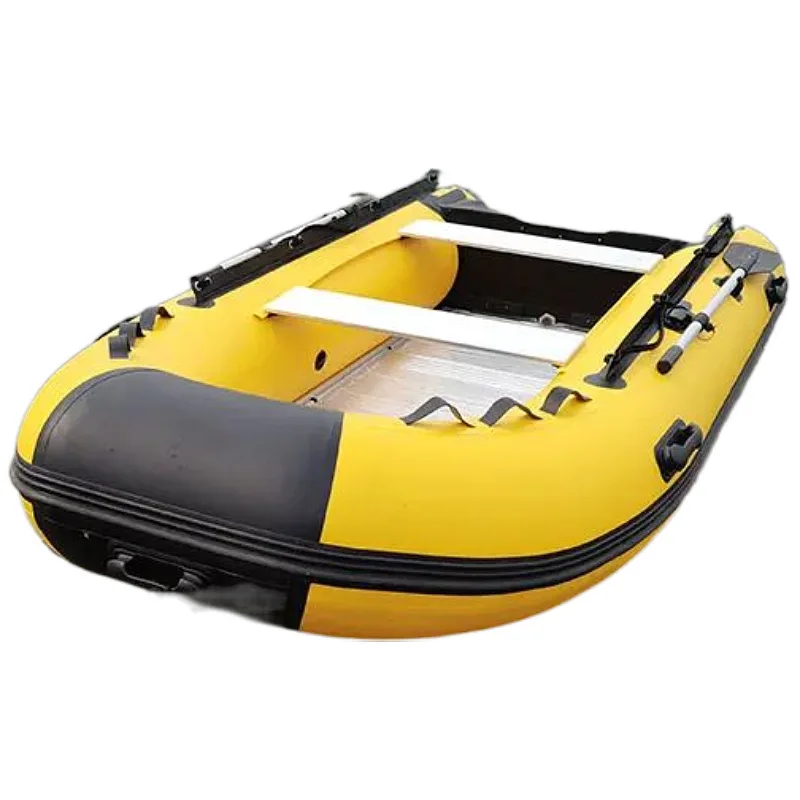 B08 Flood Control Emergency Aluminum Alloy Bottom Charge Boat Inflatable Rubber Boat Lifeboat Canoe