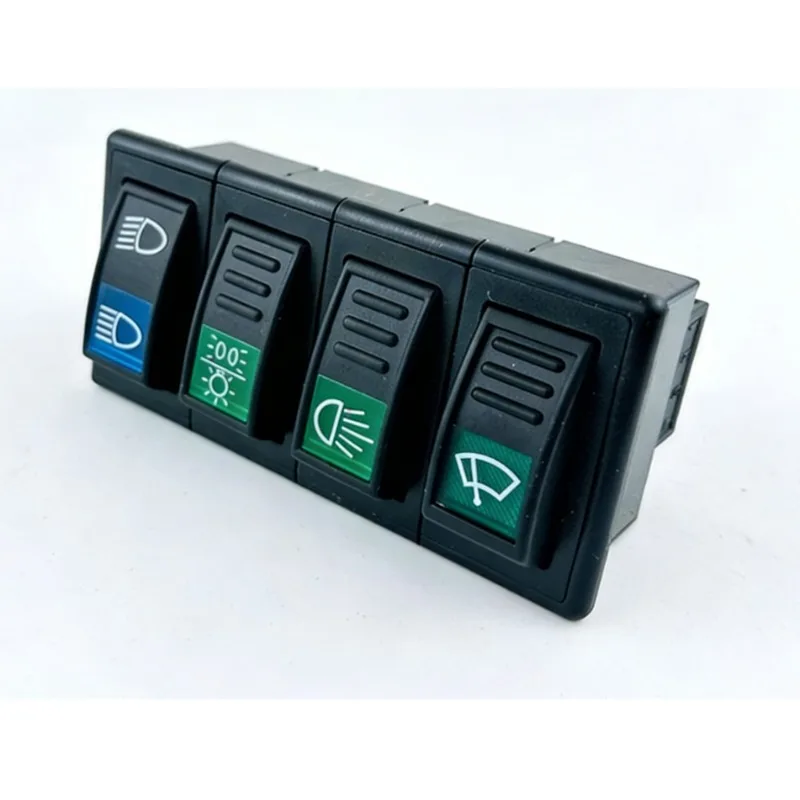 Headlight Windscreen Wiper Instrument Panel Switch High Low Beam Four-Way Switch for Foton Lovol 804 Tractor Parts